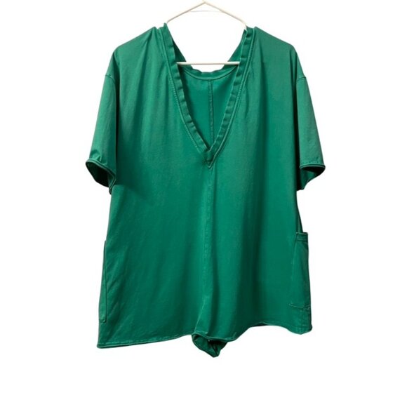 Free People Hot Shot Tee Romper Green Size XS - Picture 5 of 16